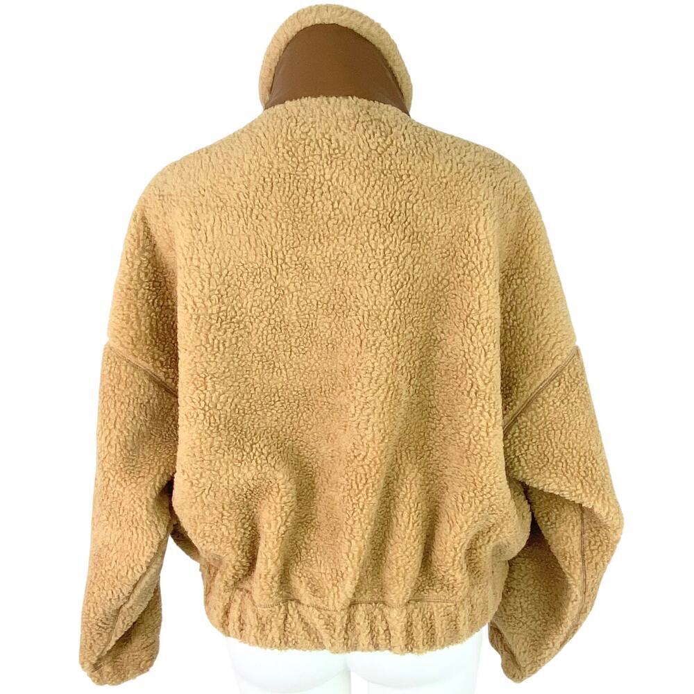 Polo Ralph Lauren Teddy Bear Fleece & Leather Cropped Jacket - Medium - Picture 6 of 13